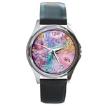 Cells Fluid Bubbles Round Metal Watch