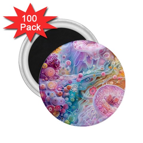 Cells Fluid Bubbles 2.25  Magnets (100 pack)  from ArtsNow.com Front