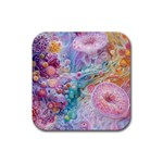 Cells Fluid Bubbles Rubber Coaster (Square)