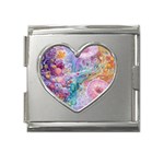 Cells Fluid Bubbles Mega Link Heart Italian Charm (18mm)