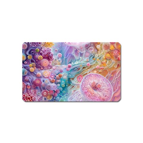 Cells Fluid Bubbles Magnet (Name Card) from ArtsNow.com Front