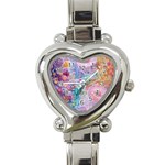 Cells Fluid Bubbles Heart Italian Charm Watch