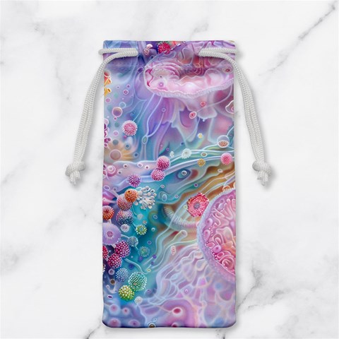 Cells Fluid Bubbles Jewelry Bag from ArtsNow.com Front