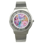 Cells Fluid Bubbles Stainless Steel Watch