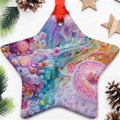 Cells Fluid Bubbles Star Ornament (Two Sides) from ArtsNow.com Front