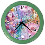 Cells Fluid Bubbles Color Wall Clock