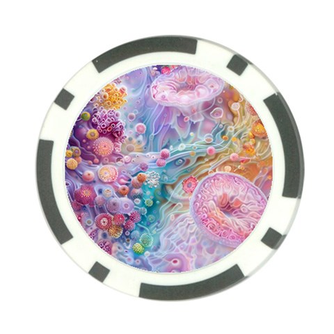 Cells Fluid Bubbles Poker Chip Card Guard from ArtsNow.com Front