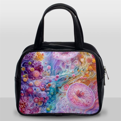 Cells Fluid Bubbles Classic Handbag (Two Sides) from ArtsNow.com Front