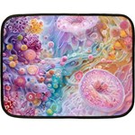 Cells Fluid Bubbles Two Sides Fleece Blanket (Mini)