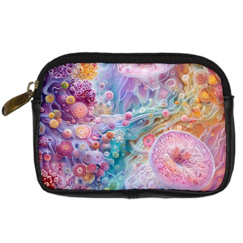 Cells Fluid Bubbles Digital Camera Leather Case from ArtsNow.com Front