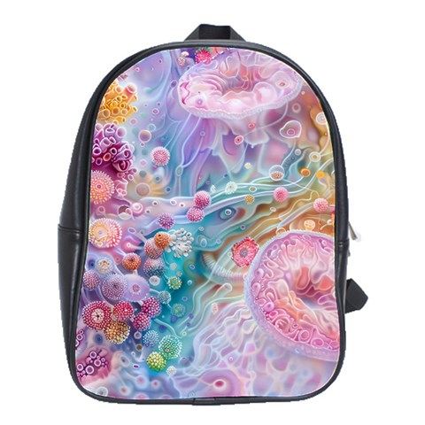 Cells Fluid Bubbles School Bag (Large) from ArtsNow.com Front