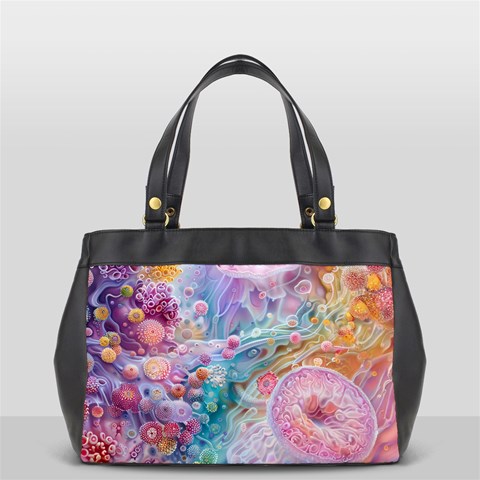 Cells Fluid Bubbles Oversize Office Handbag from ArtsNow.com Front