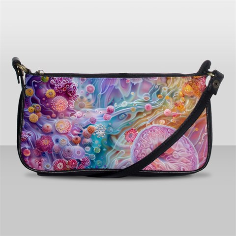 Cells Fluid Bubbles Shoulder Clutch Bag from ArtsNow.com Front