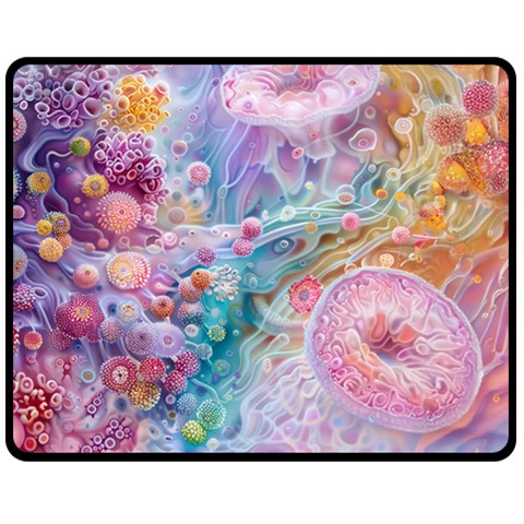 Cells Fluid Bubbles Fleece Blanket (Medium) from ArtsNow.com 60 x50  Blanket Front