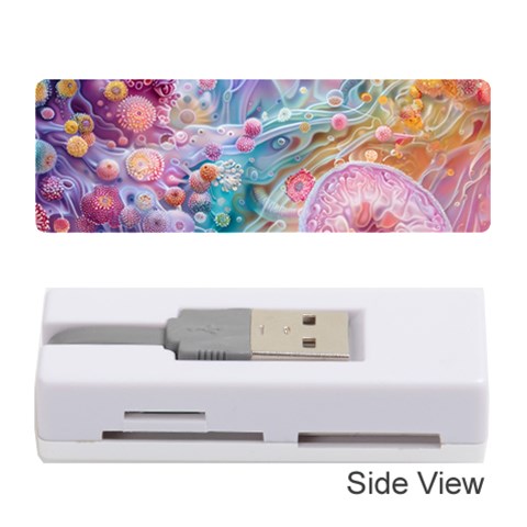 Cells Fluid Bubbles Memory Card Reader (Stick) from ArtsNow.com Front