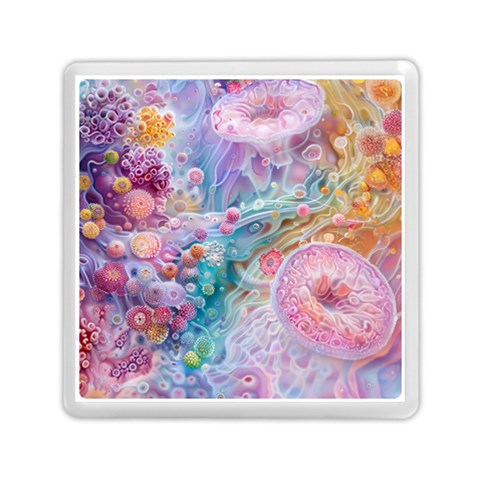 Cells Fluid Bubbles Memory Card Reader (Square) from ArtsNow.com Front