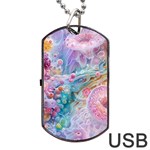 Cells Fluid Bubbles Dog Tag USB Flash (One Side)