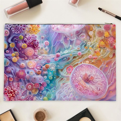 Cells Fluid Bubbles Cosmetic Bag (XXL) from ArtsNow.com Back