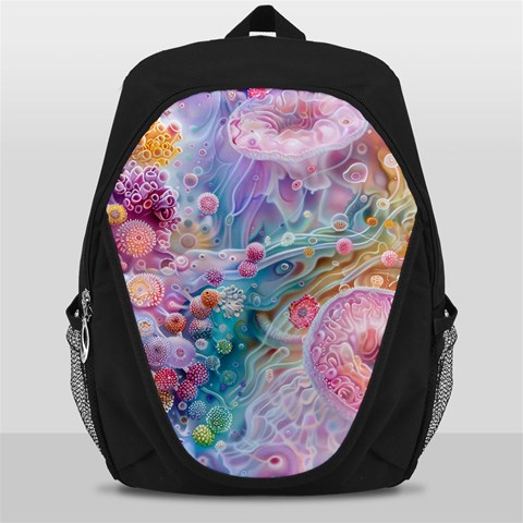 Cells Fluid Bubbles Backpack Bag from ArtsNow.com Front