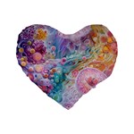 Cells Fluid Bubbles Standard 16  Premium Heart Shape Cushions