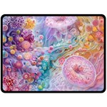 Cells Fluid Bubbles Two Sides Fleece Blanket (Large)