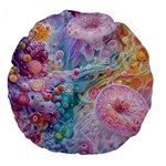 Cells Fluid Bubbles Large 18  Premium Flano Round Cushions