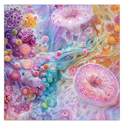 Cells Fluid Bubbles Square Satin Scarf (36  x 36 ) from ArtsNow.com Front