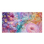 Cells Fluid Bubbles Satin Shawl 45  x 80 