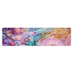 Cells Fluid Bubbles Oblong Satin Scarf (16  x 60 )