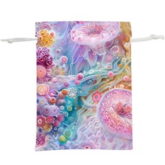 Cells Fluid Bubbles Lightweight Drawstring Pouch (XL) from ArtsNow.com Front