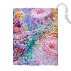 Cells Fluid Bubbles Drawstring Pouch (5XL) from ArtsNow.com Front