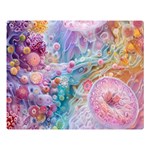 Cells Fluid Bubbles Premium Plush Fleece Blanket (Large)