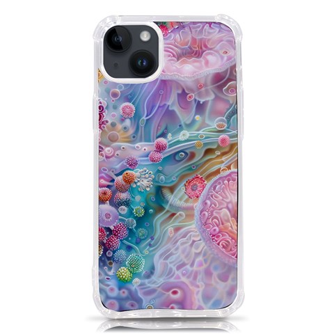 Cells Fluid Bubbles iPhone 14 Plus TPU UV Print Case from ArtsNow.com Front