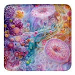 Cells Fluid Bubbles Square Glass Fridge Magnet (4 pack)