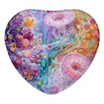 Cells Fluid Bubbles Heart Glass Fridge Magnet (4 pack)