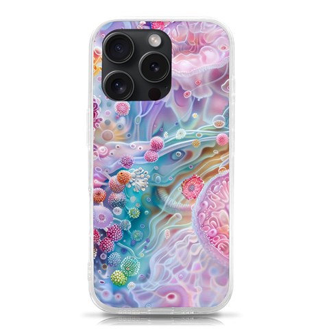 Cells Fluid Bubbles iPhone 15 Pro TPU UV Print Case from ArtsNow.com Front