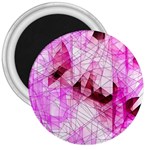 Pink Abstract Lineart 3  Magnets