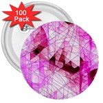 Pink Abstract Lineart 3  Buttons (100 pack) 