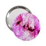 Pink Abstract Lineart 2.25  Handbag Mirrors