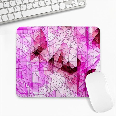 Pink Abstract Lineart Large Mousepad from ArtsNow.com Front