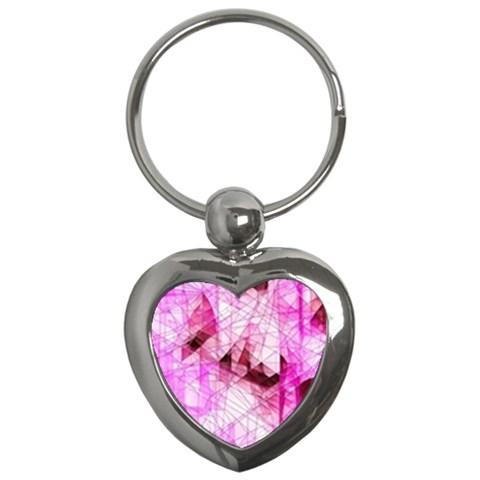 Pink Abstract Lineart Key Chain (Heart) from ArtsNow.com Front