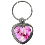 Pink Abstract Lineart Key Chain (Heart)