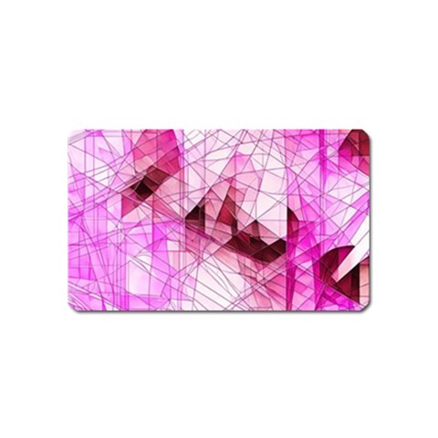 Pink Abstract Lineart Magnet (Name Card) from ArtsNow.com Front