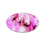 Pink Abstract Lineart Sticker Oval (100 pack)