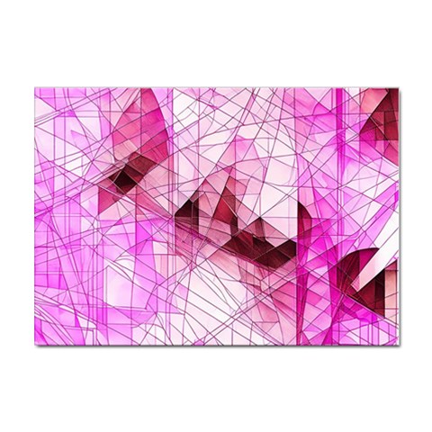 Pink Abstract Lineart Sticker A4 (100 pack) from ArtsNow.com Front