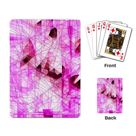 Pink Abstract Lineart Playing Cards Single Design (Rectangle) from ArtsNow.com Back