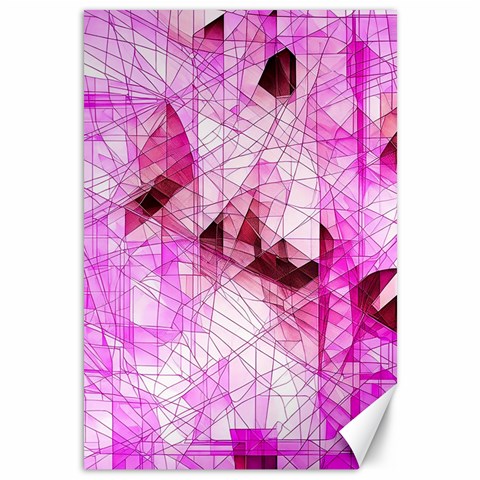 Pink Abstract Lineart Canvas 12  x 18  from ArtsNow.com 11.88 x17.36  Canvas - 1