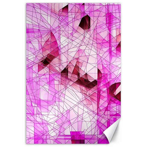 Pink Abstract Lineart Canvas 24  x 36  from ArtsNow.com 23.35 x34.74  Canvas - 1