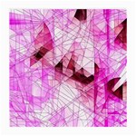 Pink Abstract Lineart Medium Glasses Cloth