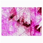 Pink Abstract Lineart Large Glasses Cloth